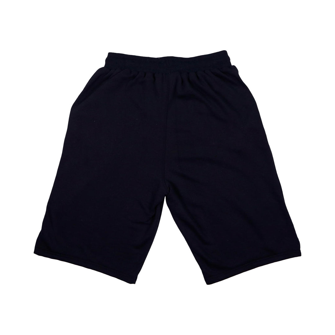 Black loopback jogger shorts on a white background