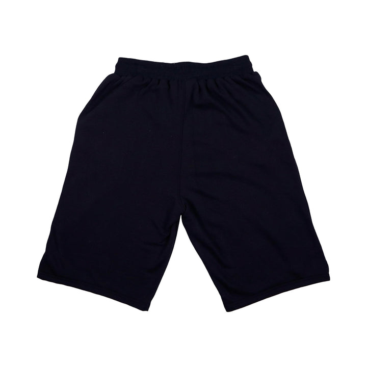 Black loopback jogger shorts on a white background