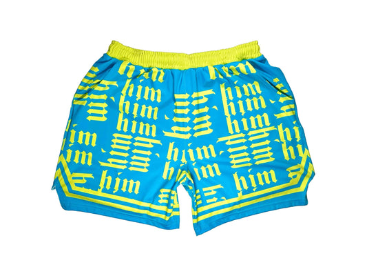 HiM Basketball Shorts – AGAVE Colorway 🌊⚡🏀 - Trap'n Shorts