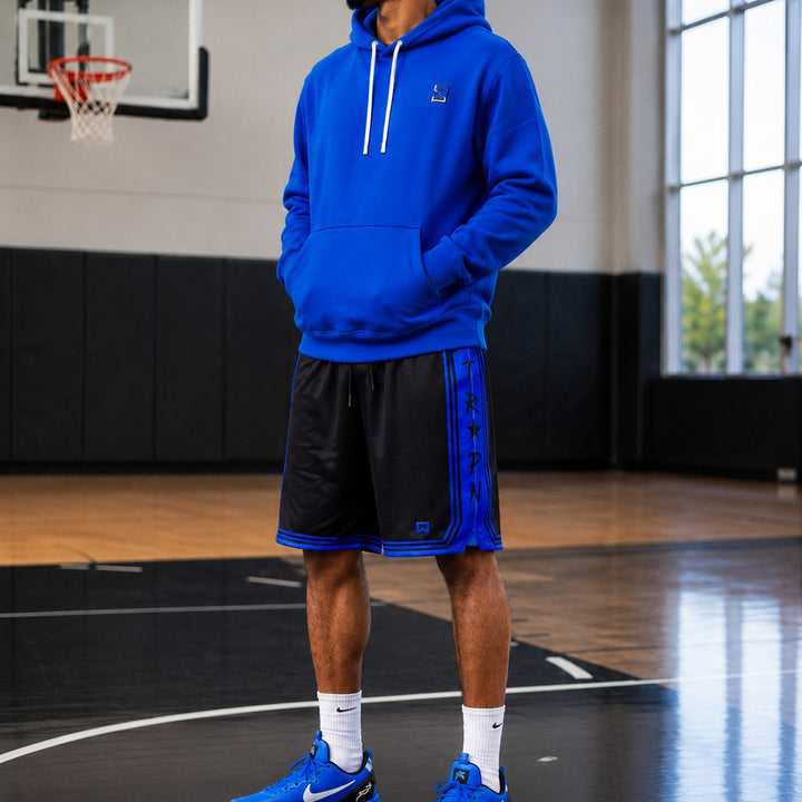 Trap Show Elite PRO Black Royal Mesh Basketball Shorts