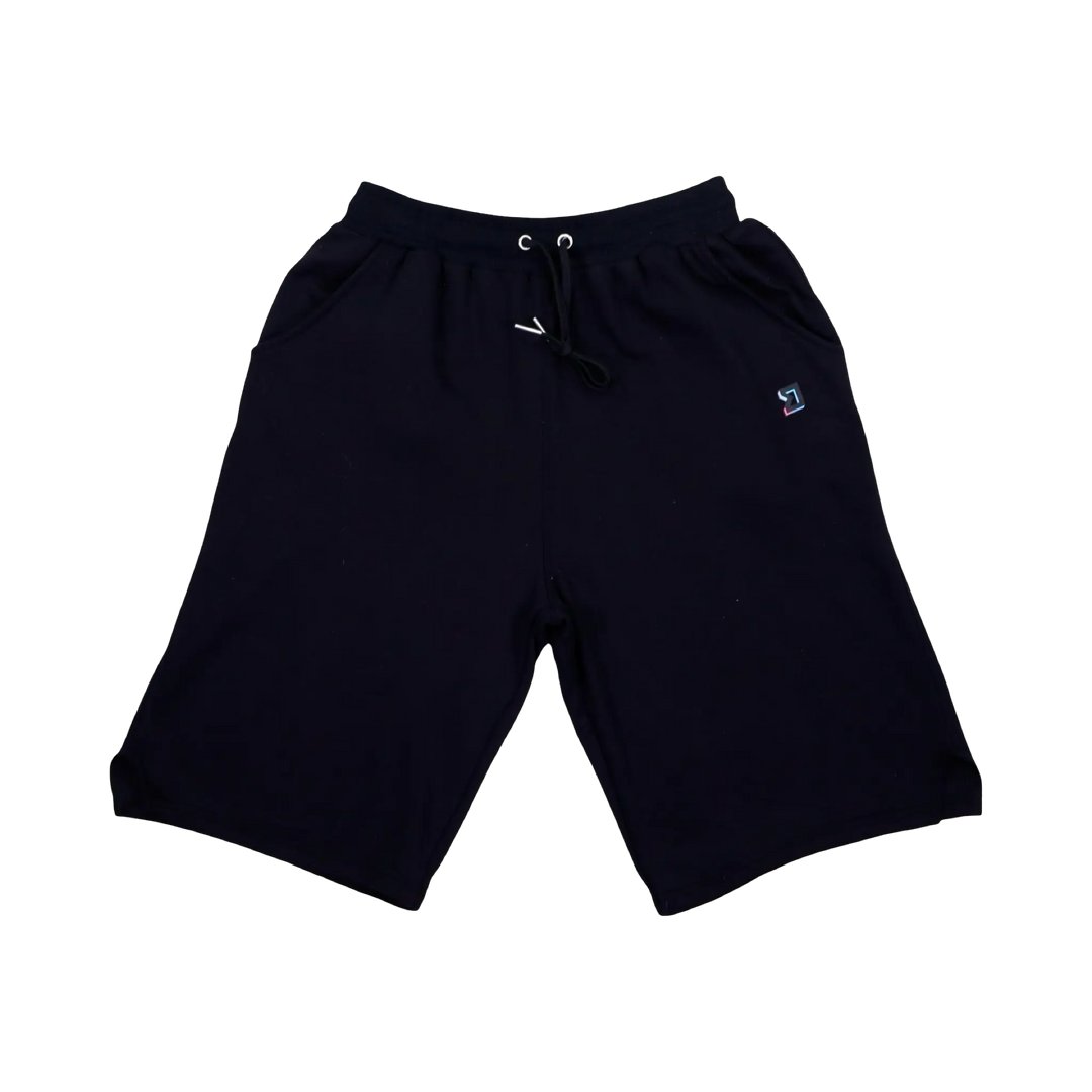 TRAPN™ Black OFF COURT™ 390 GSM heavyweight Loopback Terry™ joggers with relaxed below-the-knee fit, drawcord waistband, deep pockets and minimal branding.