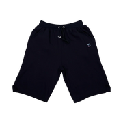 TRAPN™ Black OFF COURT™ 390 GSM heavyweight Loopback Terry™ joggers with relaxed below-the-knee fit, drawcord waistband, deep pockets and minimal branding.