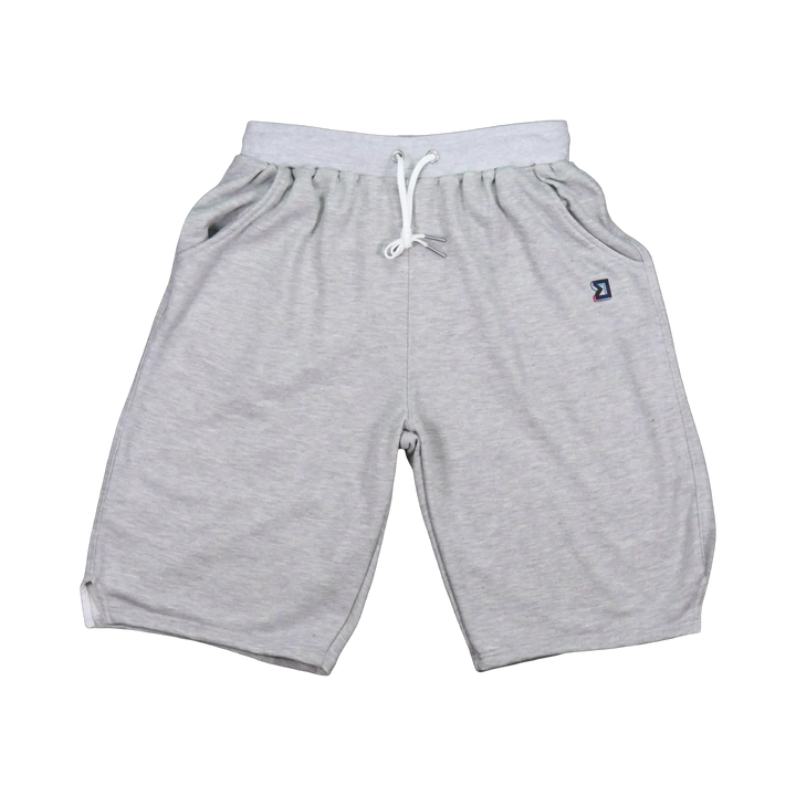 TRAPN™ Grey OFF COURT™ 390 GSM heavyweight Loopback Terry™ joggers with heather grey finish and relaxed below-the-knee fit.