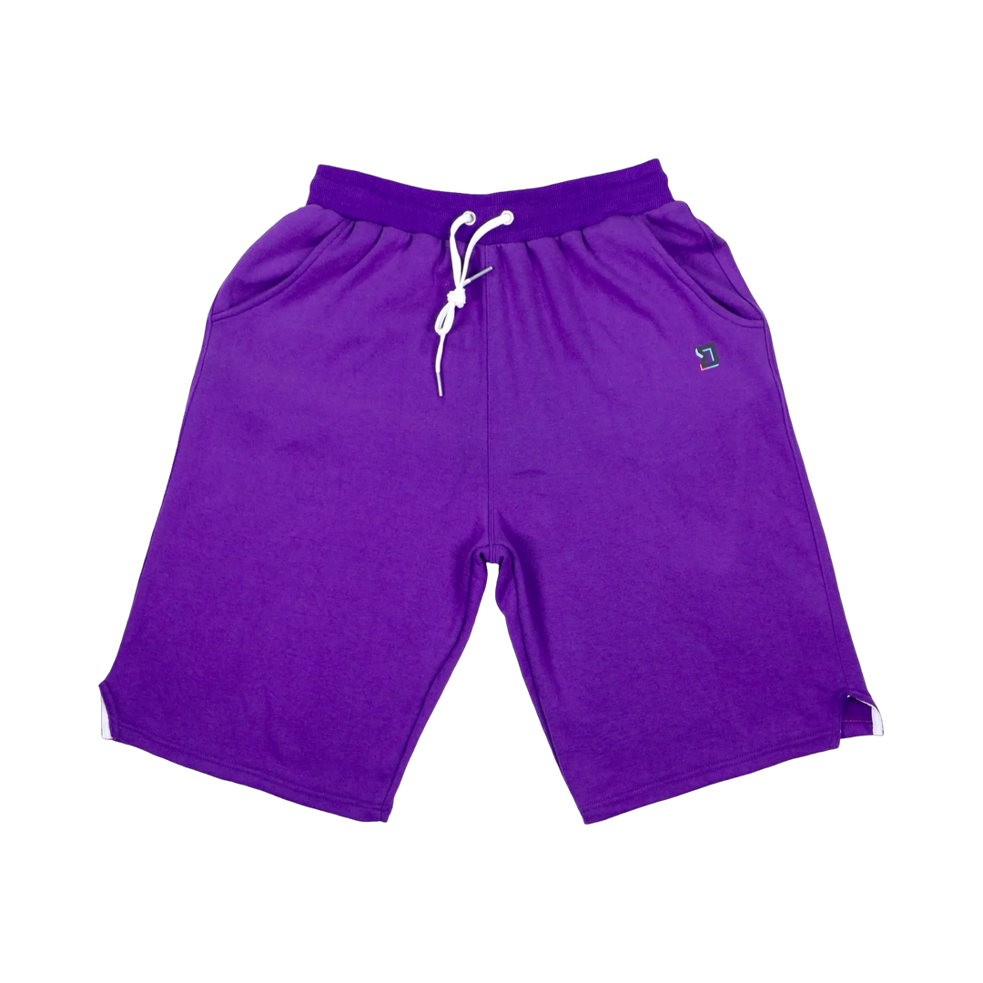TRAPN™ Purple OFF COURT™ 390 GSM Loopback Terry™ joggers with relaxed below-the-knee fit, deep side pockets and minimal TRAPN™ branding.