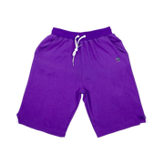 TRAPN™ Purple OFF COURT™ 390 GSM Loopback Terry™ joggers with relaxed below-the-knee fit, deep side pockets and minimal TRAPN™ branding.