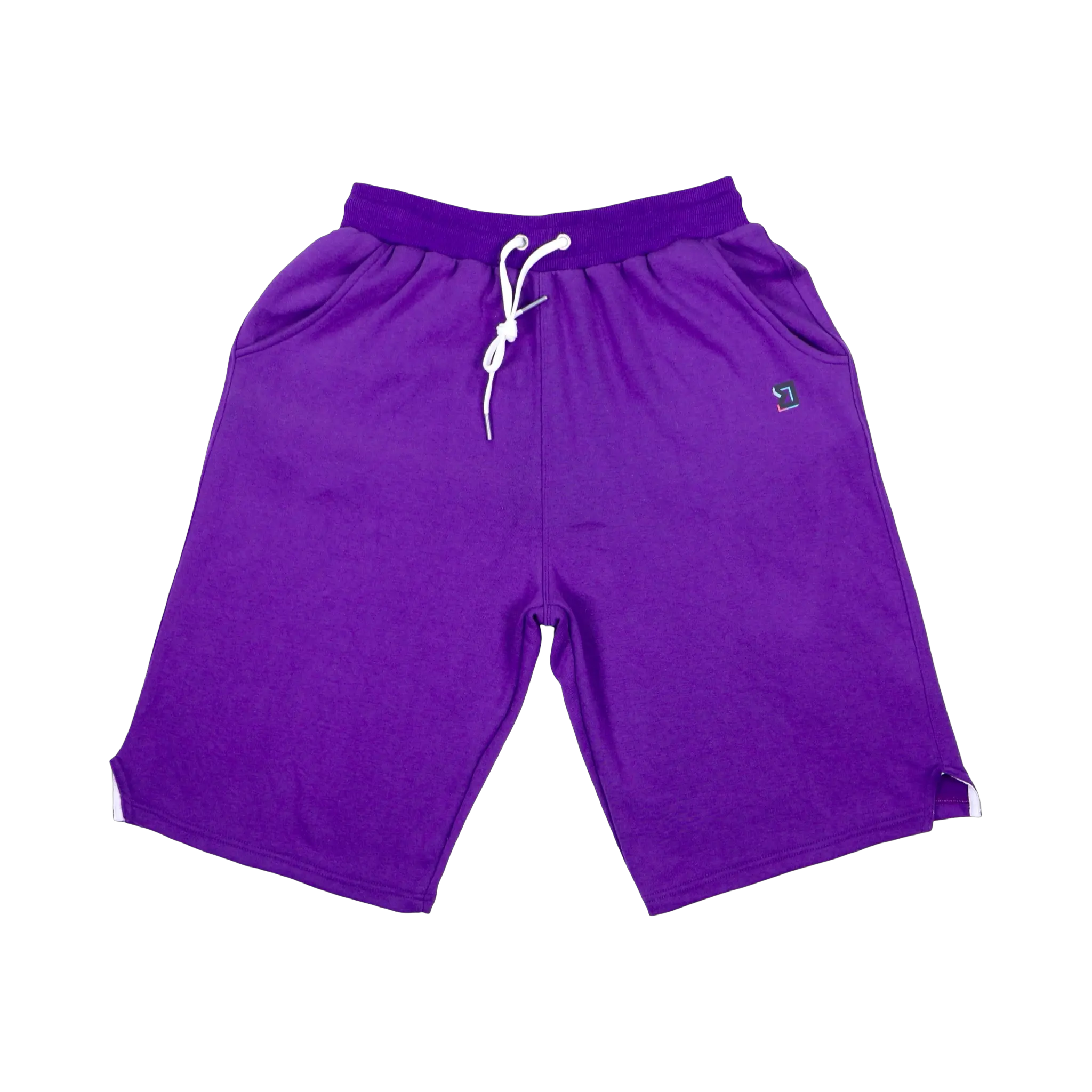 TRAPN™ Purple OFF COURT™ 390 GSM Loopback Terry™ joggers with relaxed below-the-knee fit, deep side pockets and minimal TRAPN™ branding.