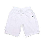TRAPN™ White OFF COURT™ 390 GSM heavyweight Loopback Terry™ joggers with relaxed below-the-knee fit and minimal TRAPN branding.