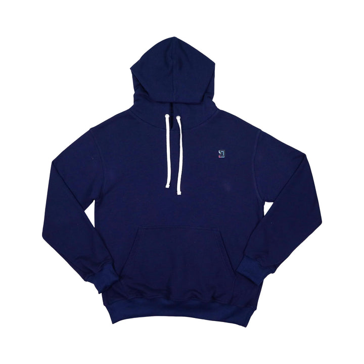 Navy Loopback Terry Hoodie — Premium Cotton