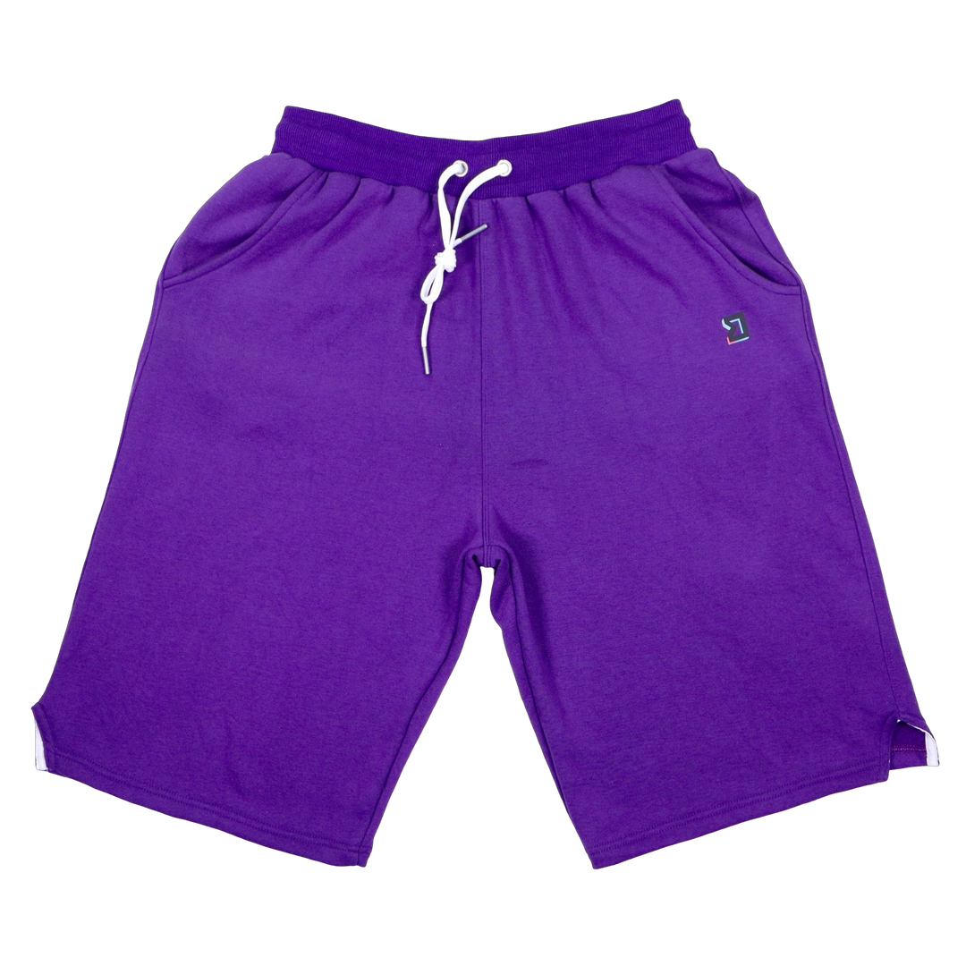 Purple Loopback Terry Jogger Shorts