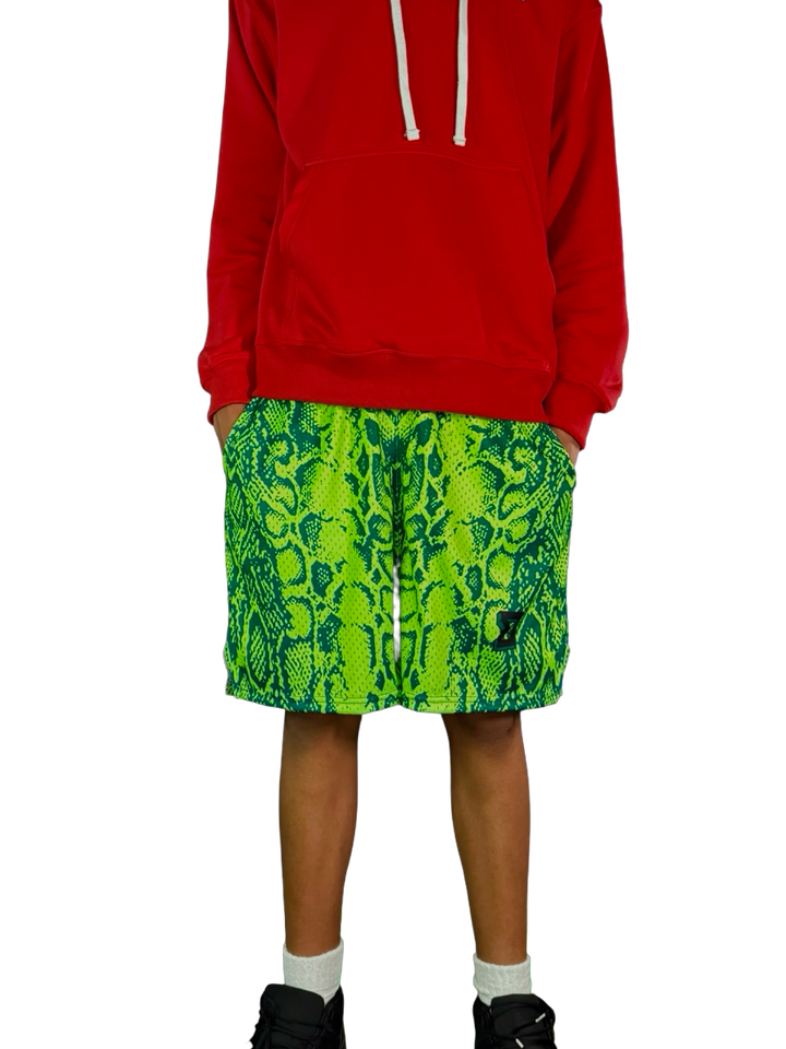 Neon Mamba Mesh Basketball Shorts — Premium Materials