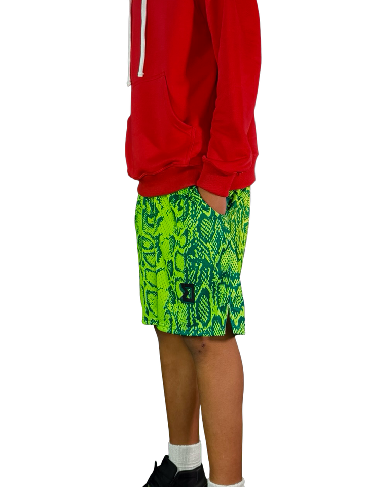 Neon Mamba Mesh Basketball Shorts — Premium Materials