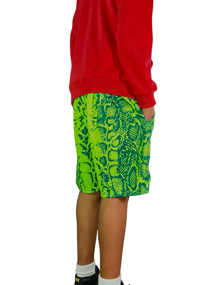 Neon Mamba Mesh Basketball Shorts — Premium Materials