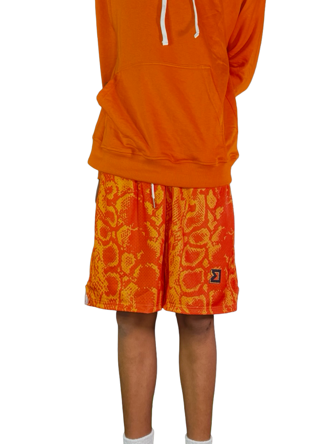 Orange Mamba Mesh Basketball Shorts — Premium Materials