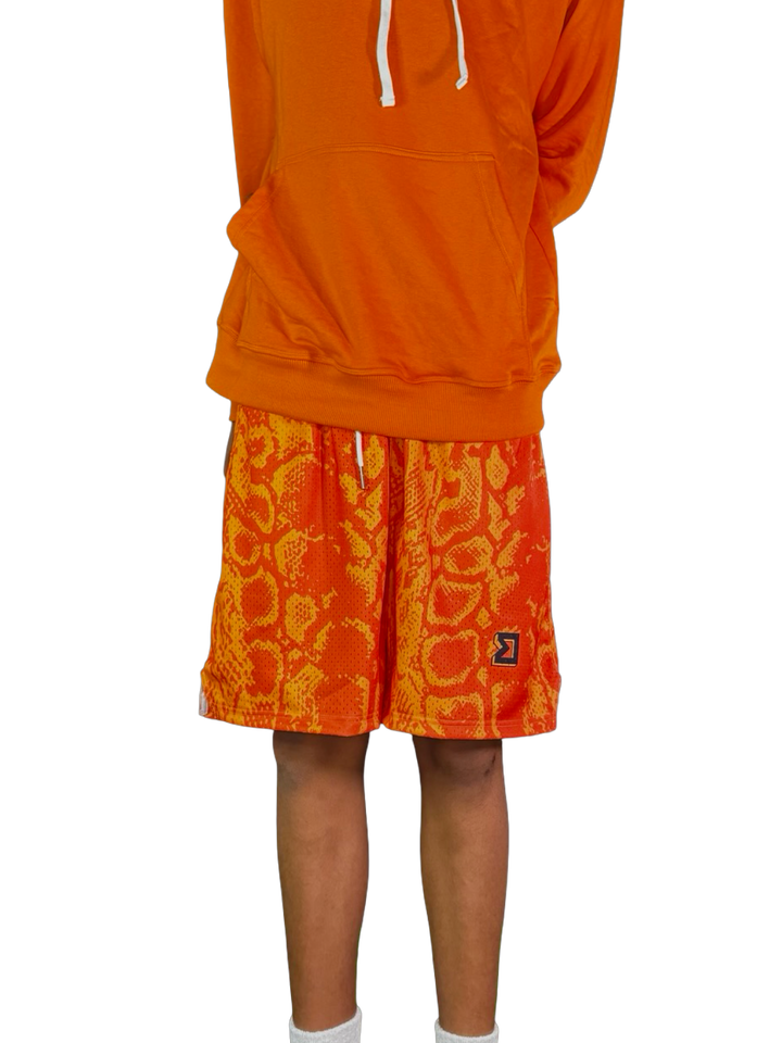 Orange Mamba Mesh Basketball Shorts — Premium Materials