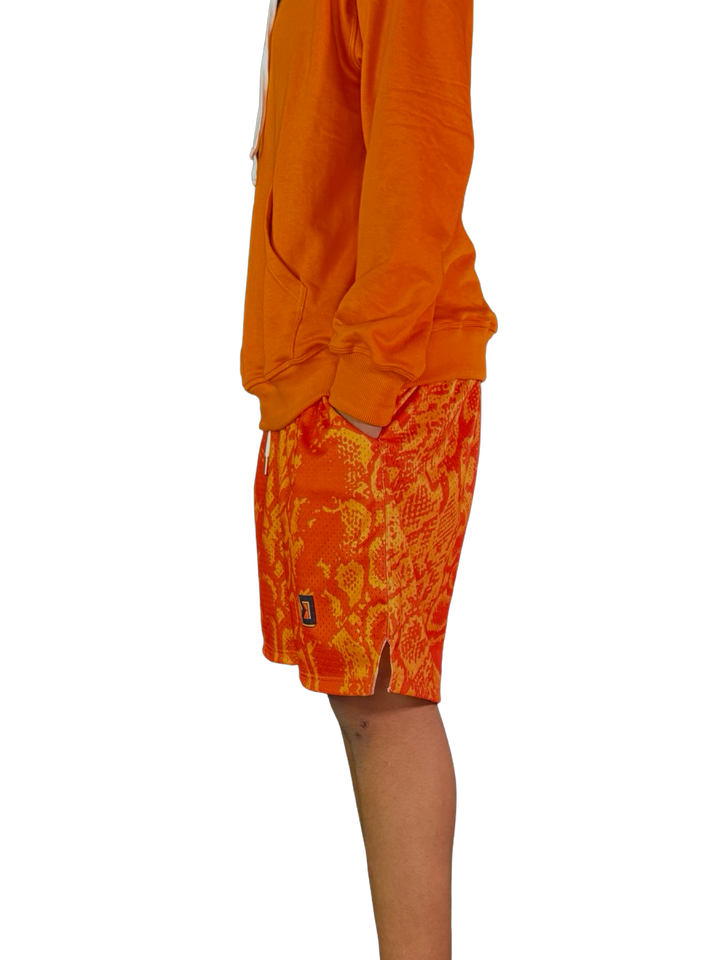 Orange Mamba Mesh Basketball Shorts — Premium Materials
