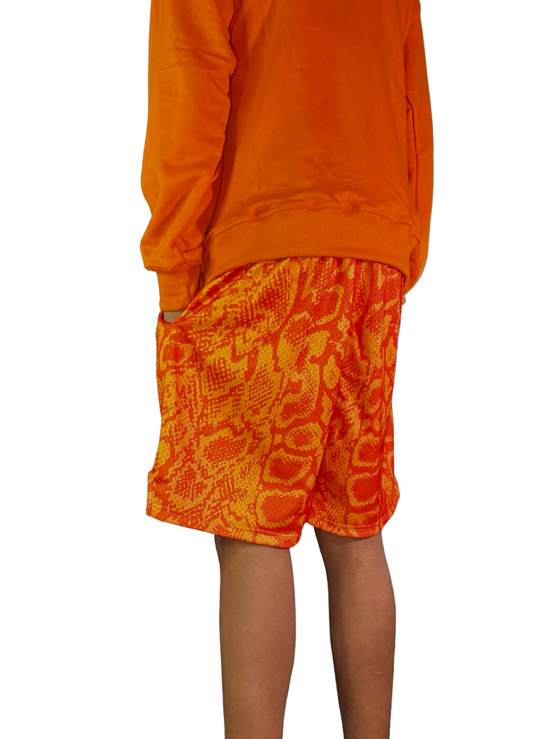 Orange Mamba Mesh Basketball Shorts — Premium Materials