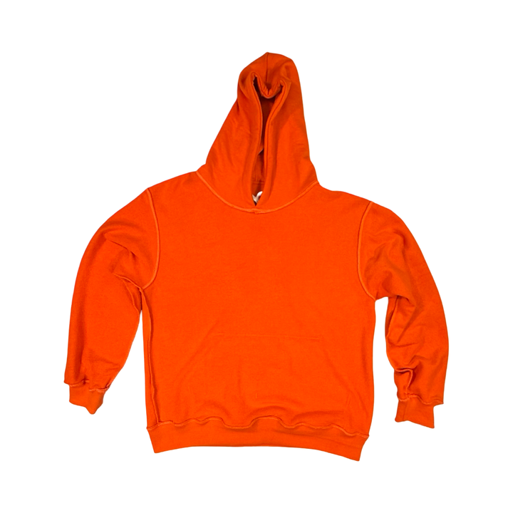 Orange hoodie on a white background