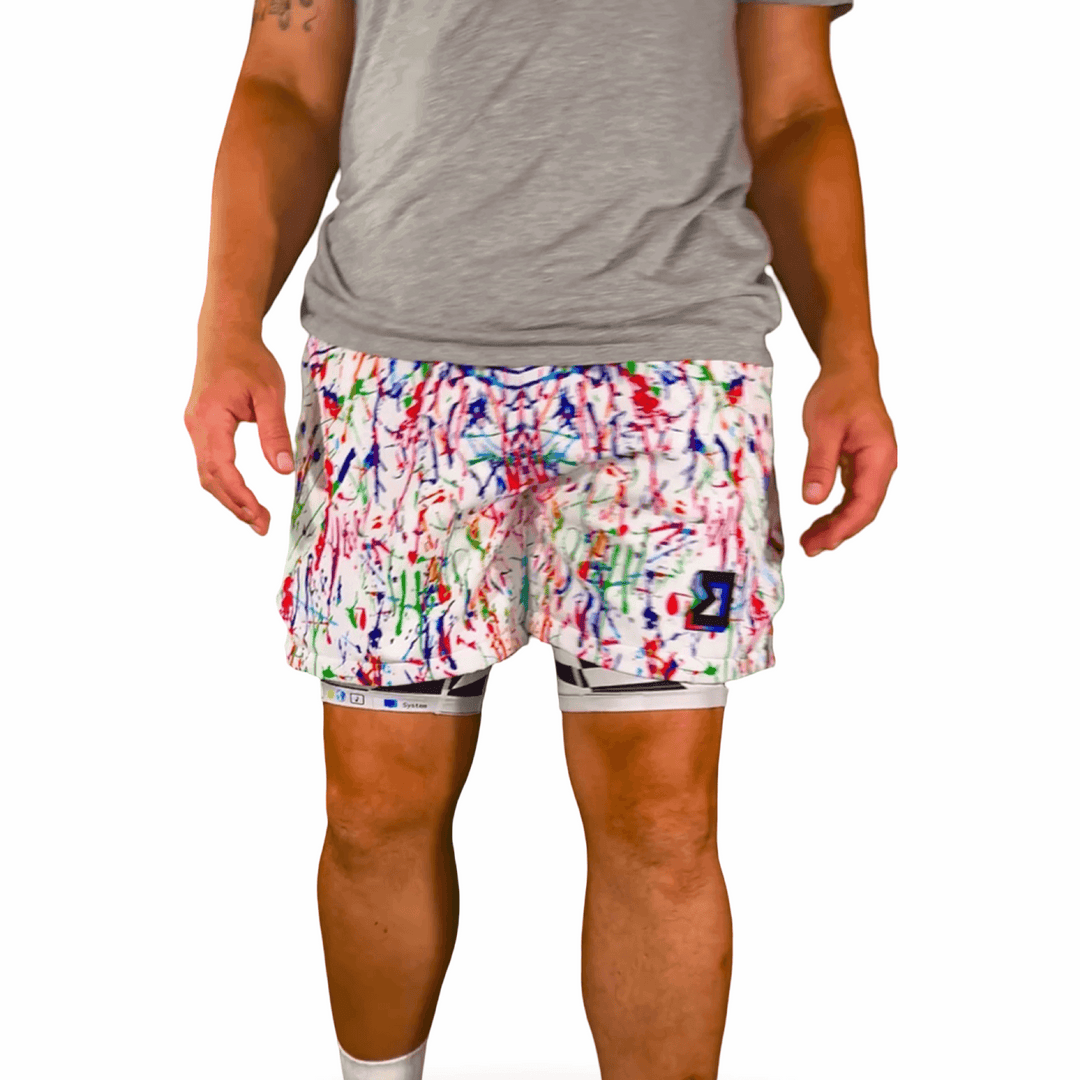 PAINT the CITY GO | Water Repellent 4-Way Stretch Dry-Fit Trunks - ALL Sizes Trap'n Shorts