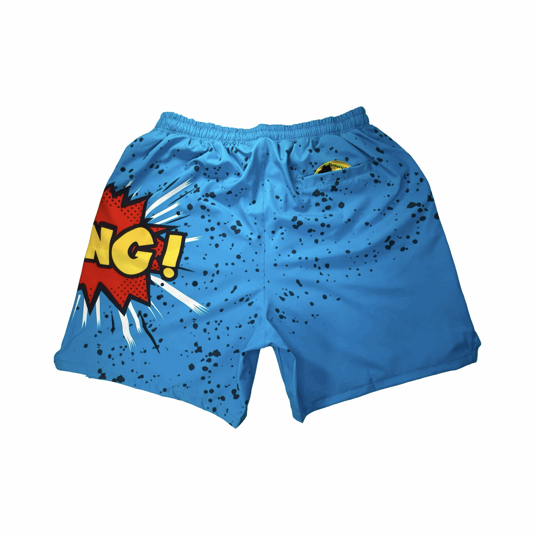 BANGer GO | BLUE Glow Water Repellent 4-Way Stretch Shorts Trap'n Shorts