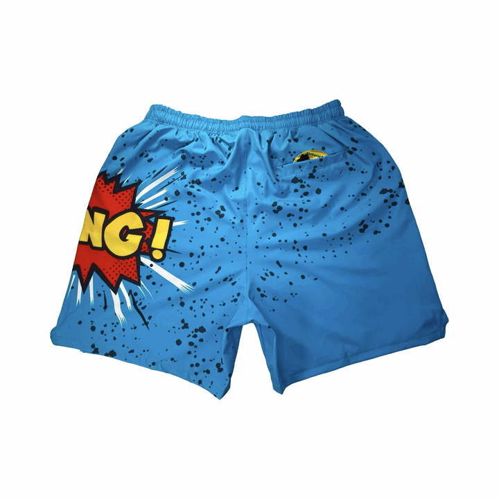 BANGer GO | BLUE Glow Water Repellent 4-Way Stretch Shorts Trap'n Shorts