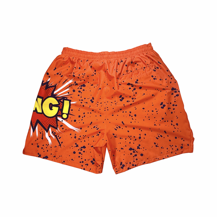 BANGer GO | ORANGE GLOW Water Repellent 4-Way Stretch Shorts Trap'n Shorts