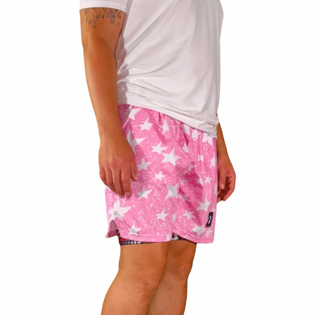 SNOWSTARs PINK | Dry-Fit Athletic Shorts - ALL Sizes Trap'n Shorts