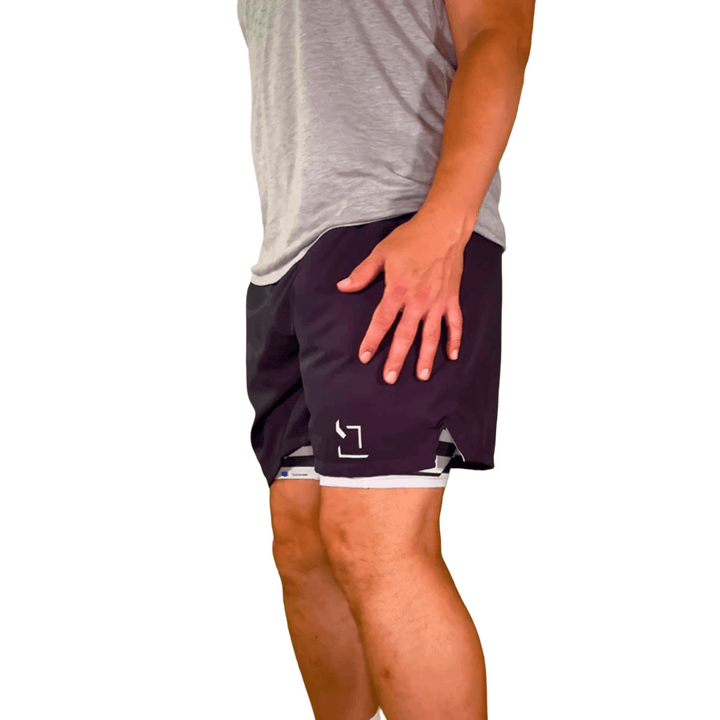 STAPLE GO | Navy-Gray-Black | Water Repellent Dry-Fit Shorts Trap'n Shorts