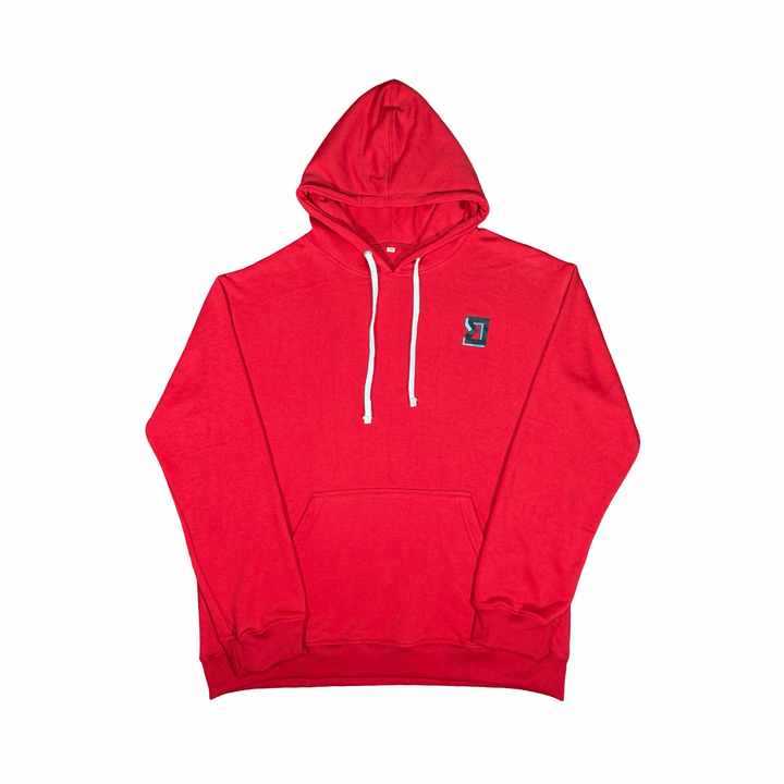 Premium Athletic Red Breathable Loopback Hoodie – Breathable Non-Fleece Trap'n Shorts