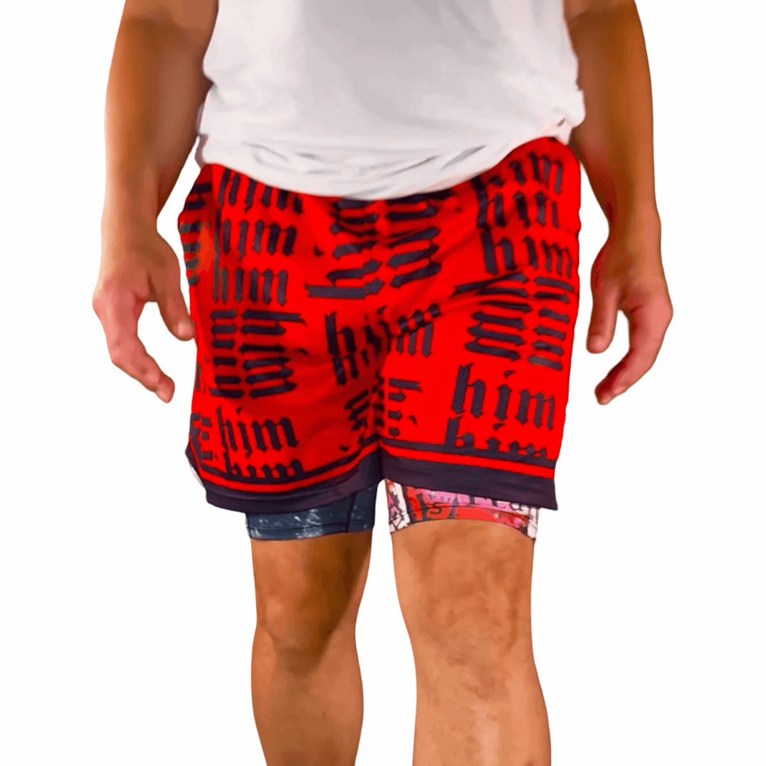 HiM REDZONE | Dry-Fit Athletic Shorts - ALL Sizes Trap'n Shorts