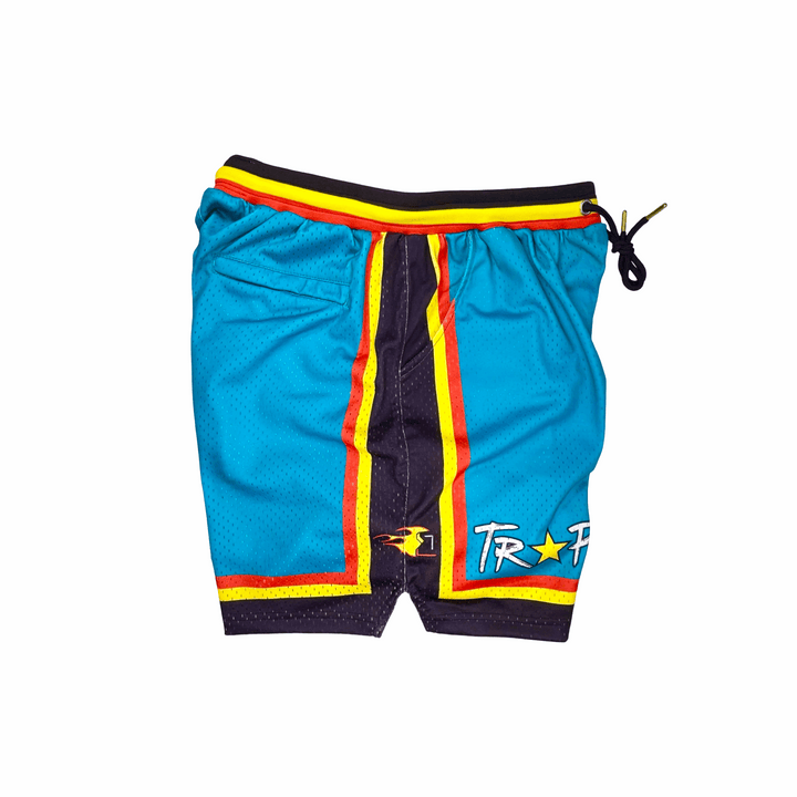 TRAP CITY | Authentic Pro Mesh Basketball Shorts (Retro Piston Colorway) Trap'n Shorts
