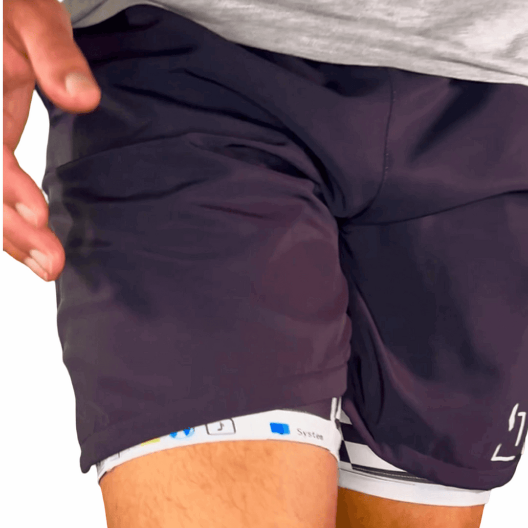 STAPLE GO | Navy-Gray-Black | Water Repellent Dry-Fit Shorts Trap'n Shorts