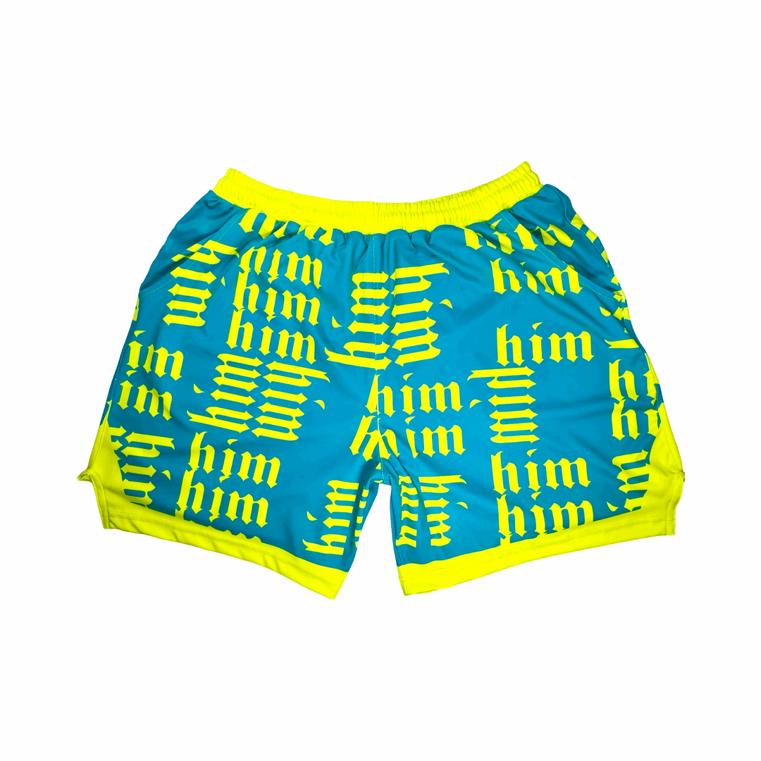 Basketball Shorts – Soft Quick Dry (Him Aqua) Trap'n Shorts