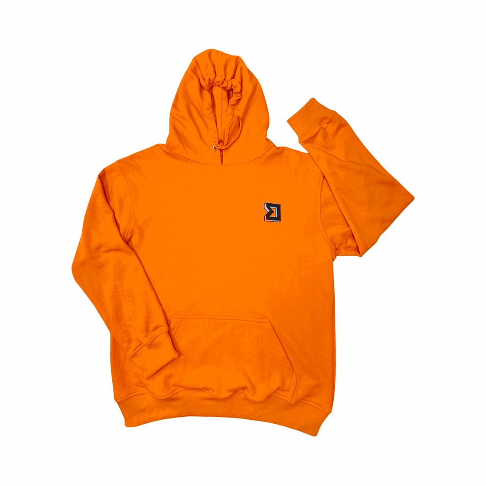 Premium Athletic Hoodie – Orange | Breathable Loopback (Non-Fleece), Workout & Everyday Trap'n Shorts