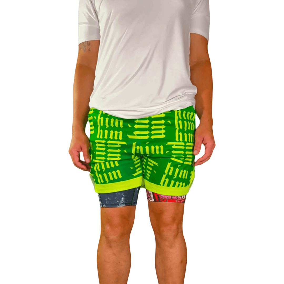 HiM GRINCH | Dry-Fit Athletic Shorts - ALL Sizes Trap'n Shorts