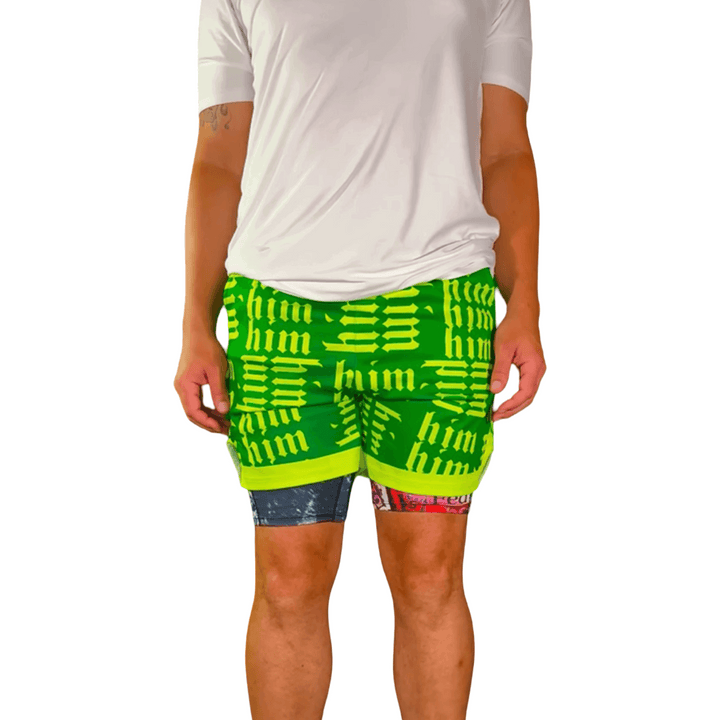 HiM GRINCH | Dry-Fit Athletic Shorts - ALL Sizes Trap'n Shorts