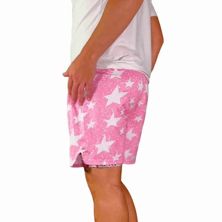 SNOWSTARs PINK | Dry-Fit Athletic Shorts - ALL Sizes Trap'n Shorts