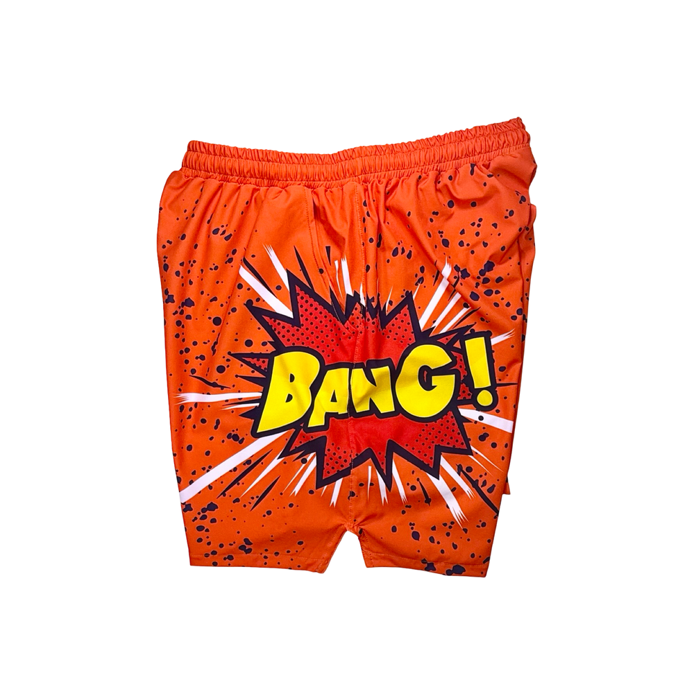 BANGer GO | ORANGE GLOW Water Repellent 4-Way Stretch Shorts