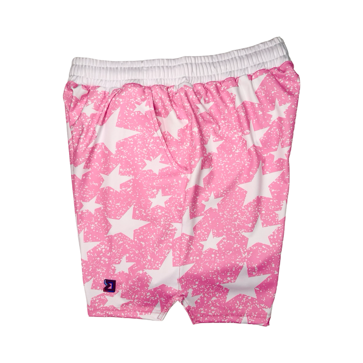 Snowstars Pink Soft-QD Basketball Shorts — Dry Fit