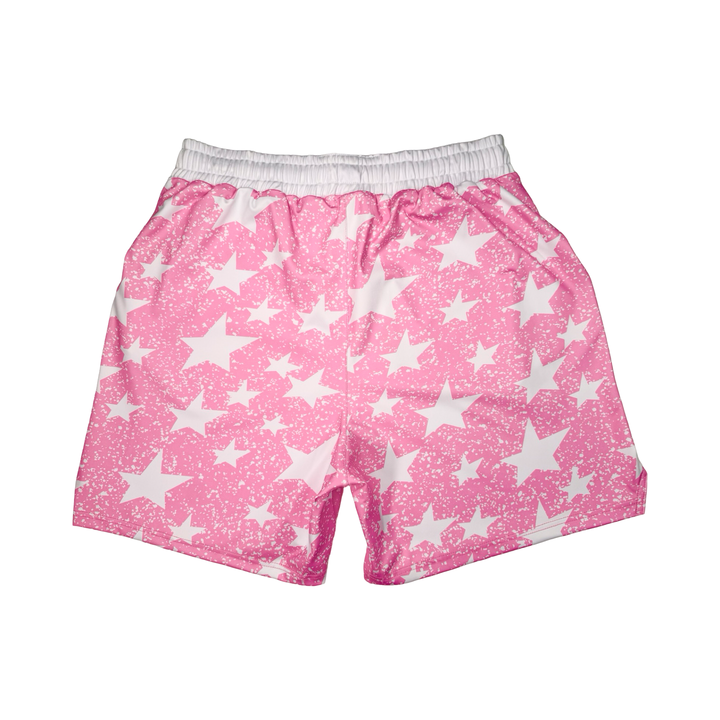Snowstars Pink Soft-QD Basketball Shorts — Dry Fit