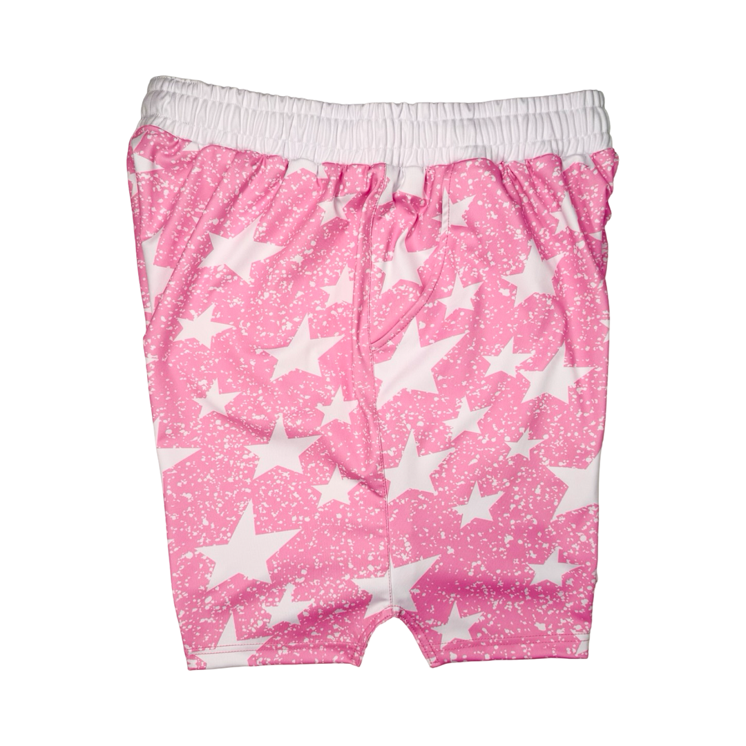 Snowstars Pink Soft-QD Basketball Shorts — Dry Fit
