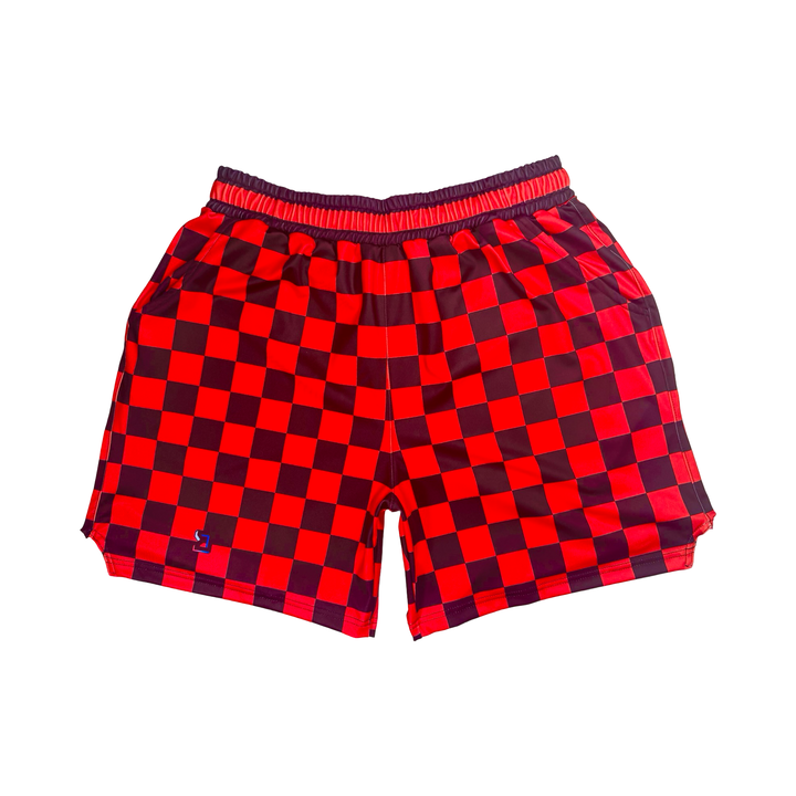 Checkmate Red Soft-QD Basketball Shorts — Dry Fit