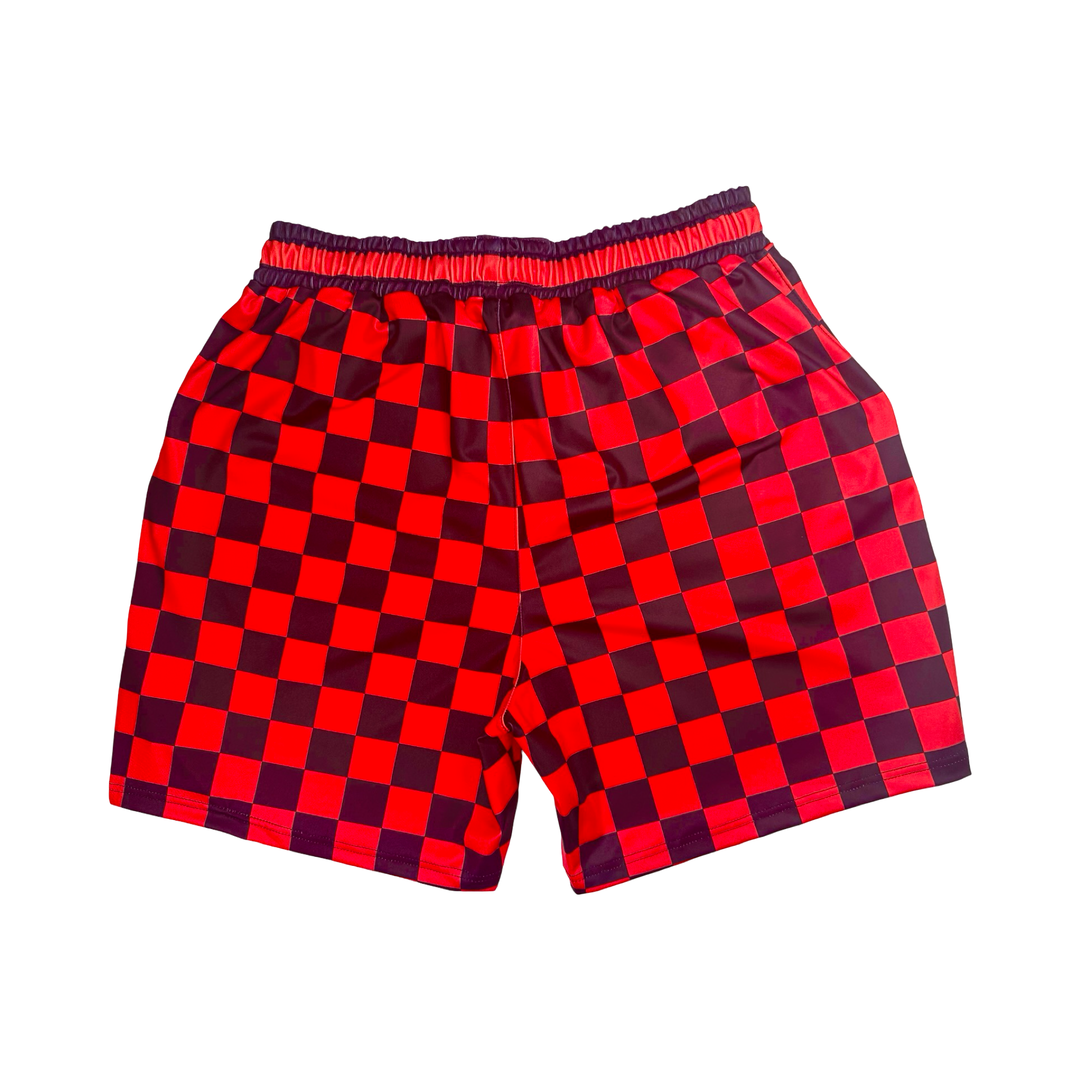 Checkmate Red Soft-QD Basketball Shorts — Dry Fit