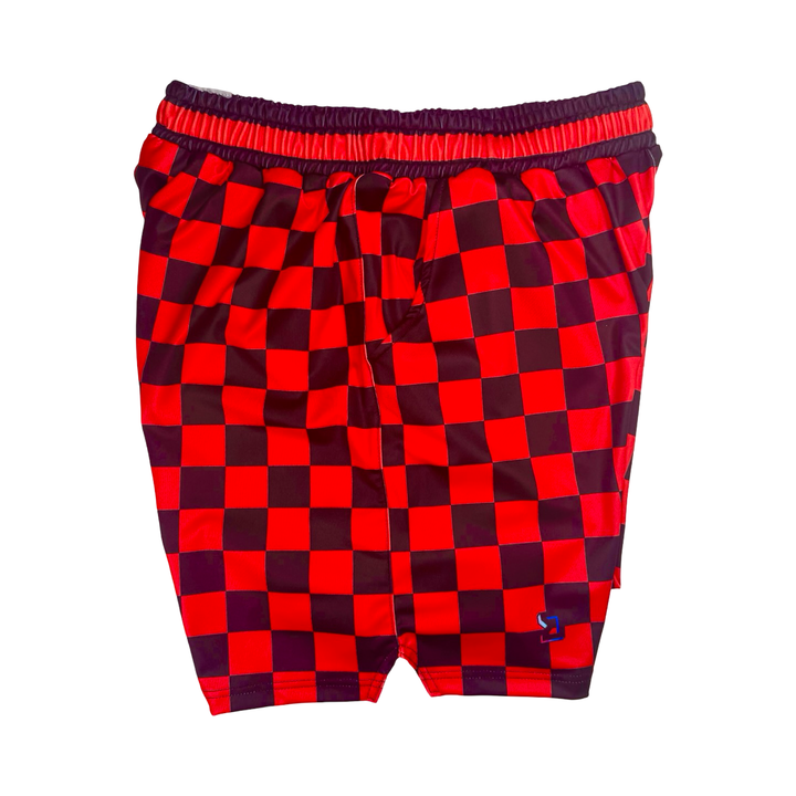 Checkmate Red Soft-QD Basketball Shorts — Dry Fit