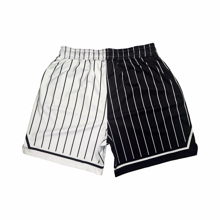 2Face Black and White Soft-QD Athletic Shorts — Dry Fit