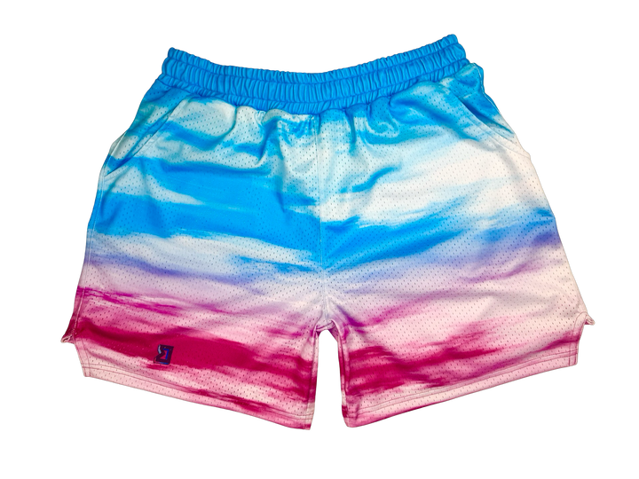 Pink Skies Mesh Basketball Shorts — Dry Fit