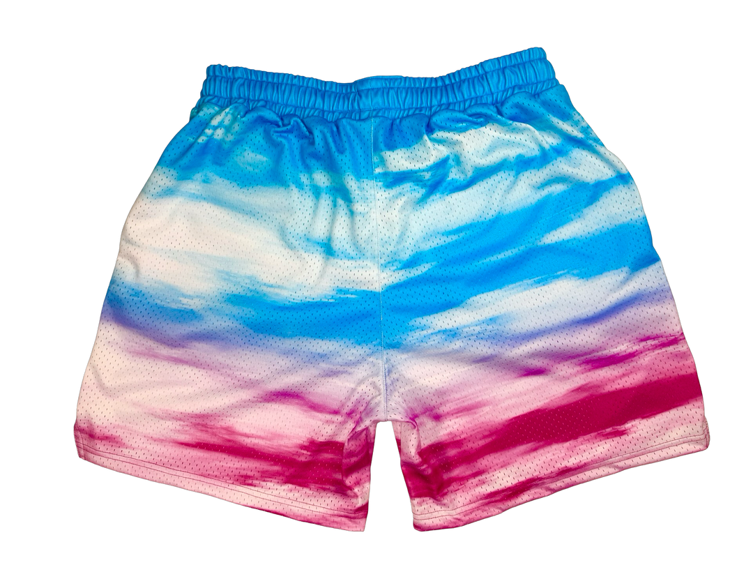 Pink Skies Mesh Basketball Shorts — Dry Fit