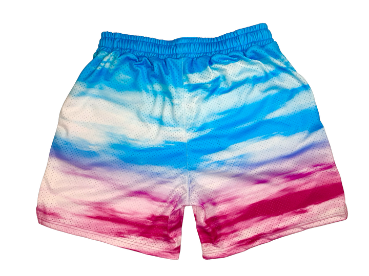 Pink Skies Mesh Basketball Shorts — Dry Fit