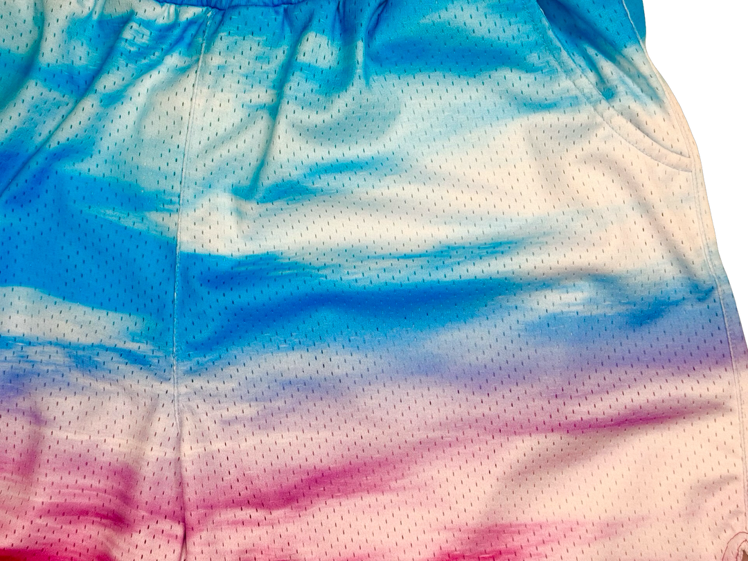 Pink Skies Mesh Basketball Shorts — Dry Fit