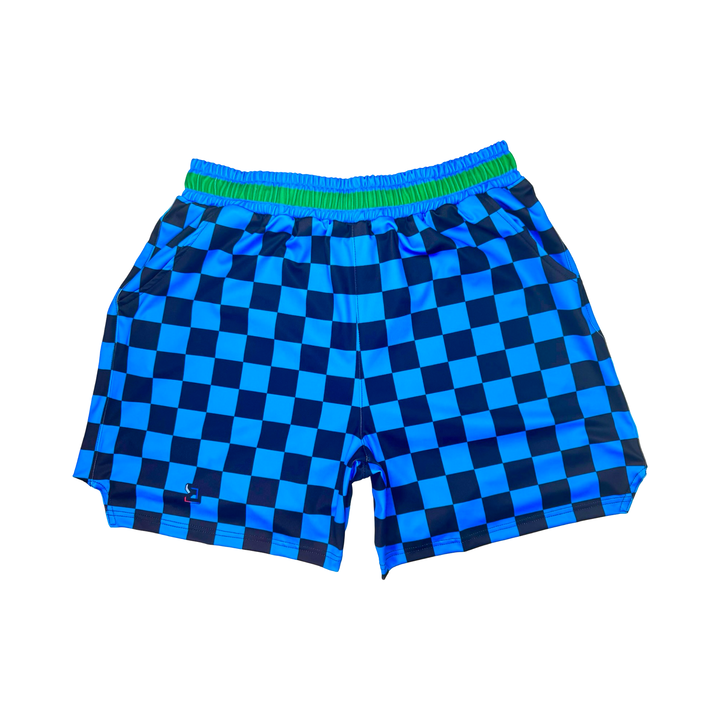 Checkmate Blue Soft-QD Basketball Shorts — Dry Fit