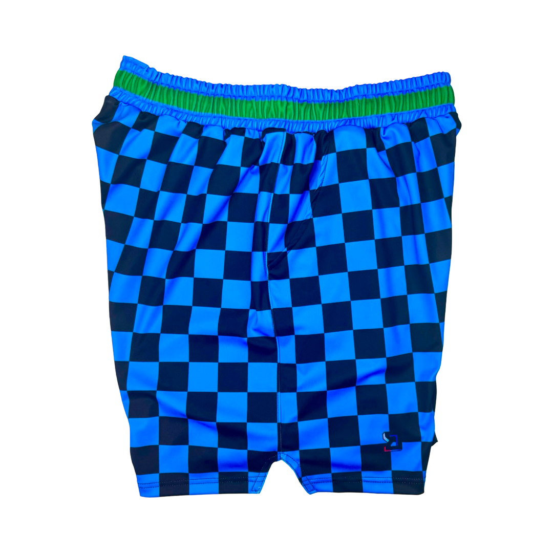 Checkmate Blue Soft-QD Basketball Shorts — Dry Fit